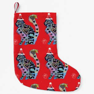 Love Cats Merry Red cat Christmas Stocking