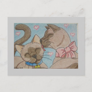 Love cats postcard