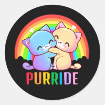 Love Cats Rainbow Black