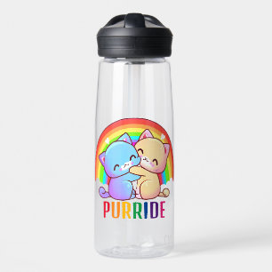 Love Cats Rainbow Water Bottle