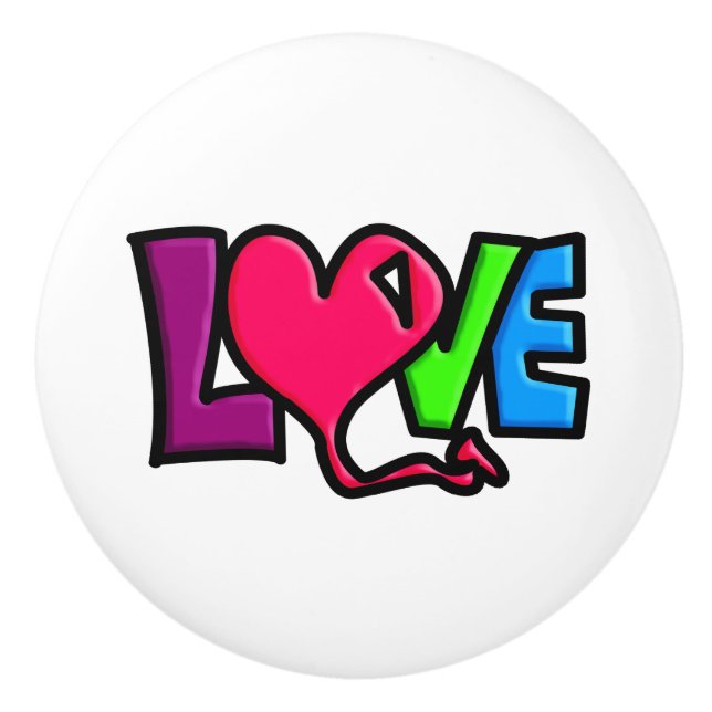 Love Ceramic Knob (Front)