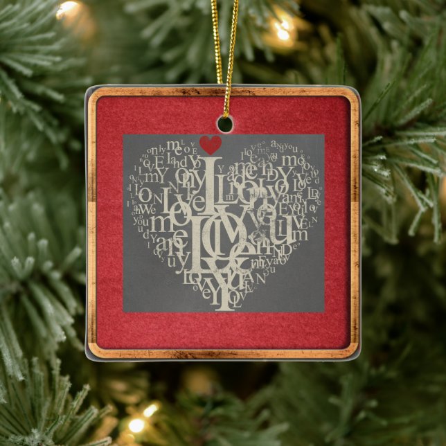 Love Ceramic Ornament (Tree)