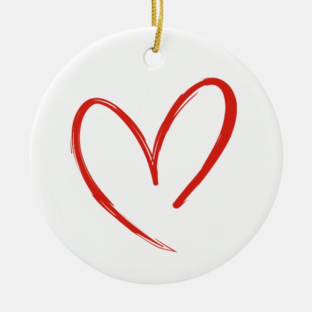 love ceramic ornament (Front)
