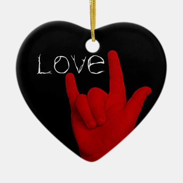 LOVE CERAMIC ORNAMENT (Front)