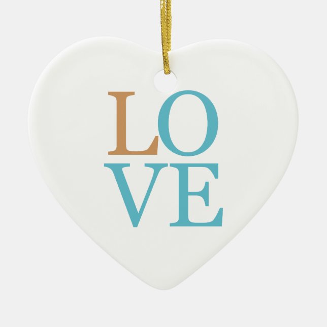 Love Ceramic Ornament (Front)