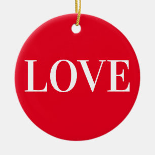love ceramic ornament