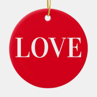 love ceramic ornament