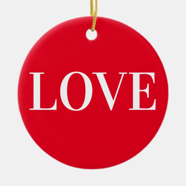 love ceramic ornament (Front)
