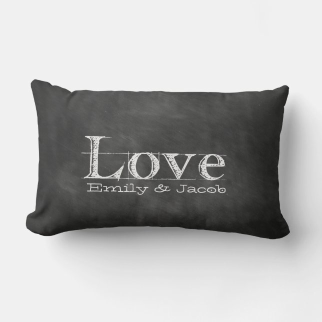 Love Chalkboard Personalized Pillow (Front)