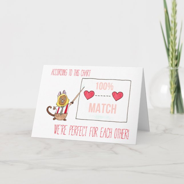 Love Chart valentine Holiday Card (Front)