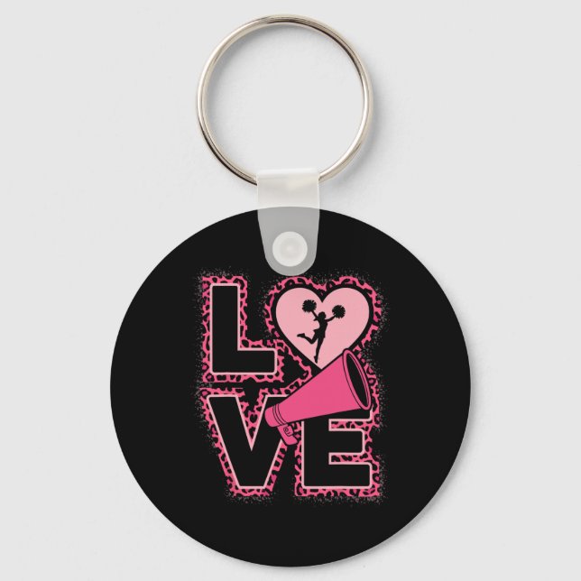 Love Cheerleading Funny Cheerleader  Keychain (Front)