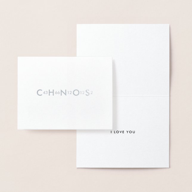 Love Chemical Oxytocin Science Formula Valentines Foil Card (Display)