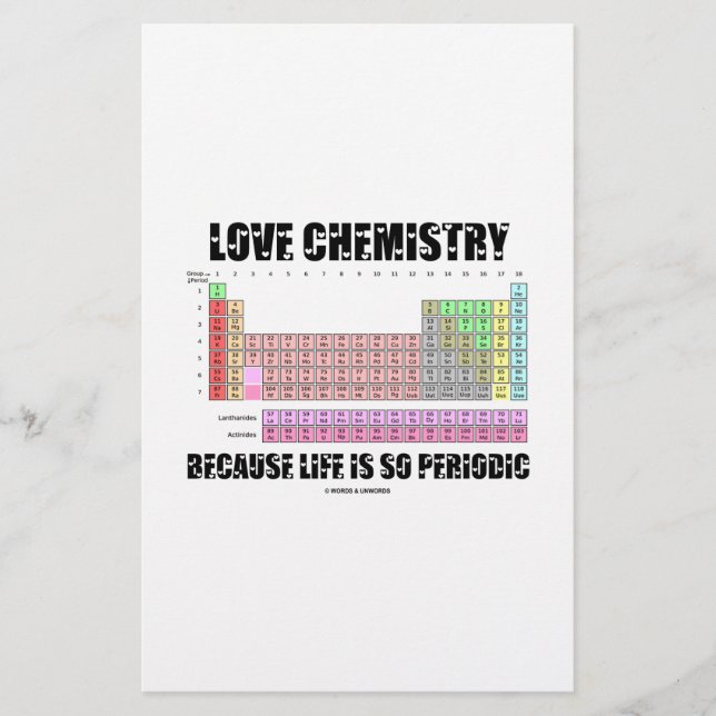 Love Chemistry Because Life Is So Periodic (Front)