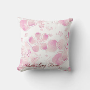 Love Cherry Blossoms Throw Pillow