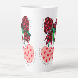 Love cherry much funny fruit latte mug