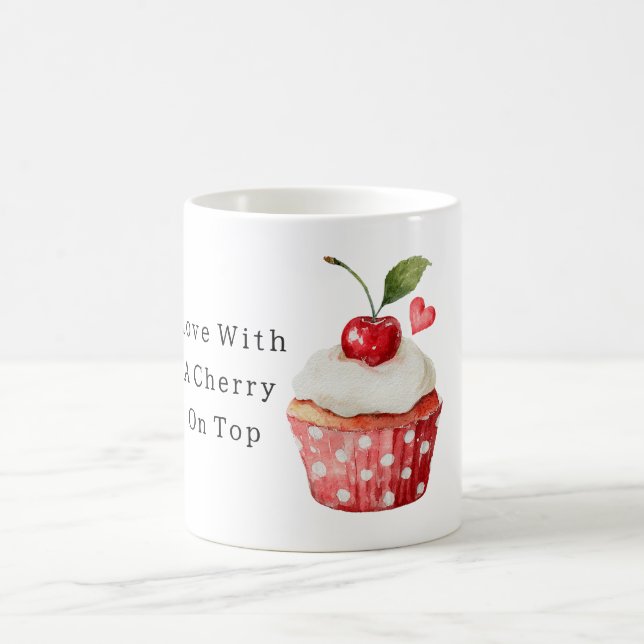 Love Cherry On Top Valentine's Day Coffee Mug (Center)