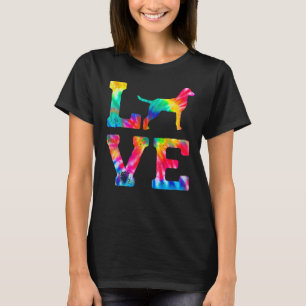 Love Chesapeake Bay Retriever Tie Dye Dog Mom Dad T-Shirt