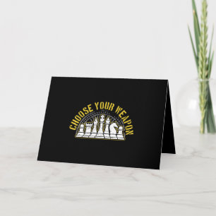 love chess choose your weapon gift idea chess card