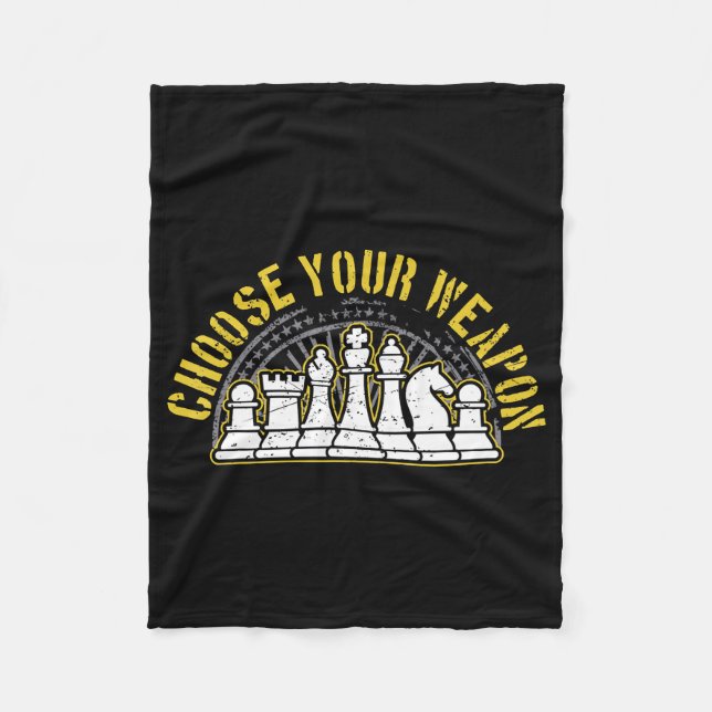 Love Chess Choose Your Weapon Gift Idea Chess Fleece Blanket (Front)