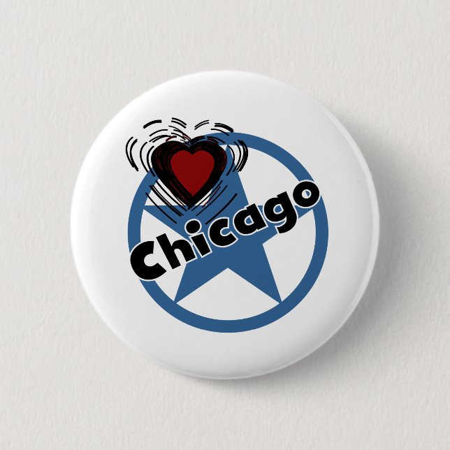 Love Chicago 2 Inch Round Button (Front)