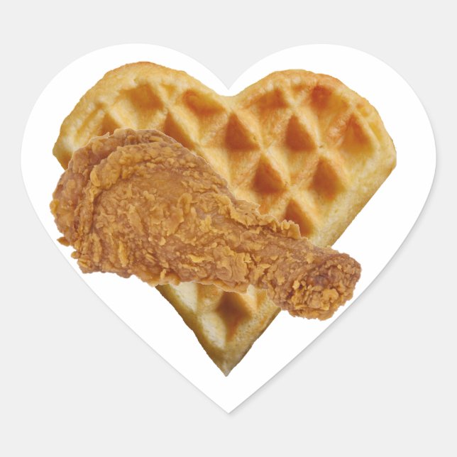 love chicken waffles heart sticker (Front)