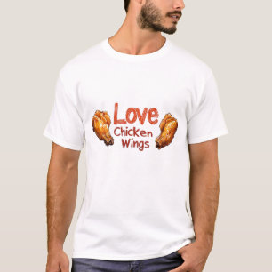 Love Chicken Wings Perfect for Food & BBQ Lovers T-Shirt