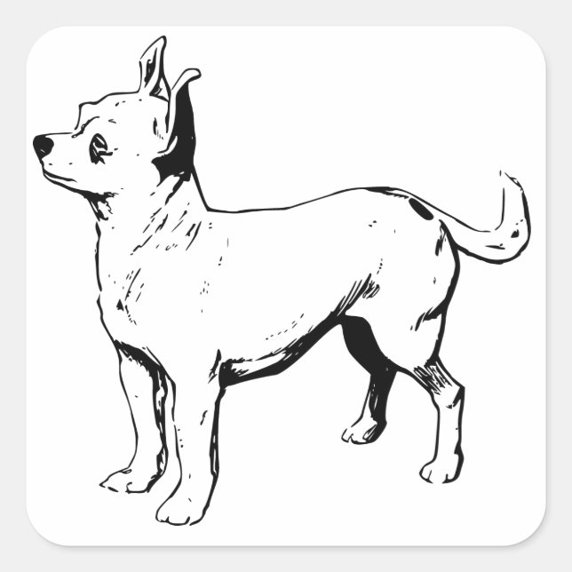 Love Chihuahua Chiot Stickers de voeux Chien Chien (Devant)