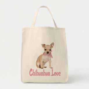 Love Chihuahua Puppy Dog  Canvas Tote Bag