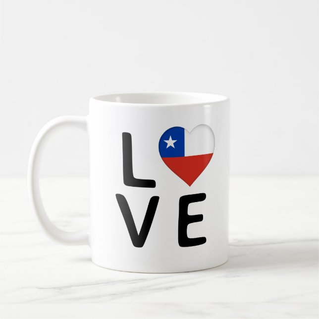 Love - Chile Flag Coffee Mug (Left)