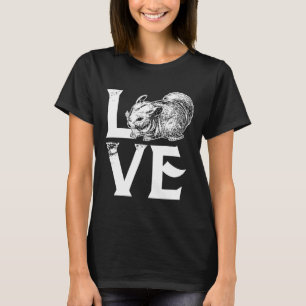 Love Chinchilla Cute Spirit Animal Silhouette T-Shirt