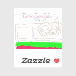 Love chocolate sticker
