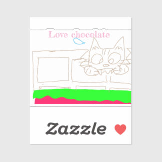 Love chocolate sticker