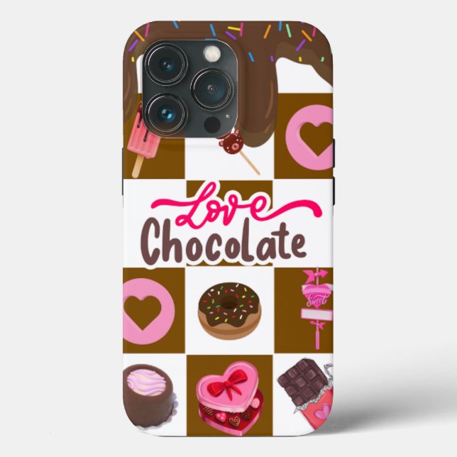 Love Chocolate" Sweet Treats iPhone 13 Case – Brow (Back)