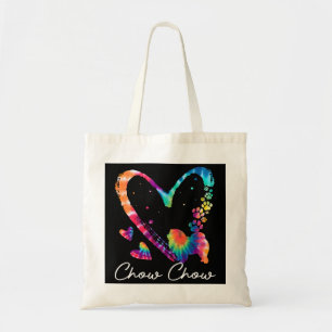 Love Chow Chow Tie Dye Rainbow Hippie Costume Dog Tote Bag