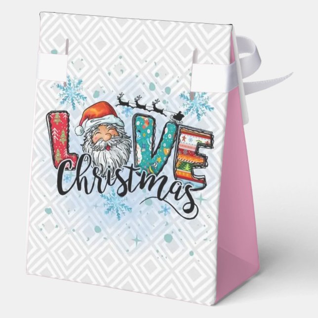  Love Christmas Gift  Favor Box (Back)