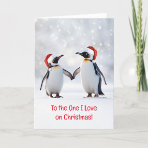 Love Christmas Holiday to the One I Love Penguins Card