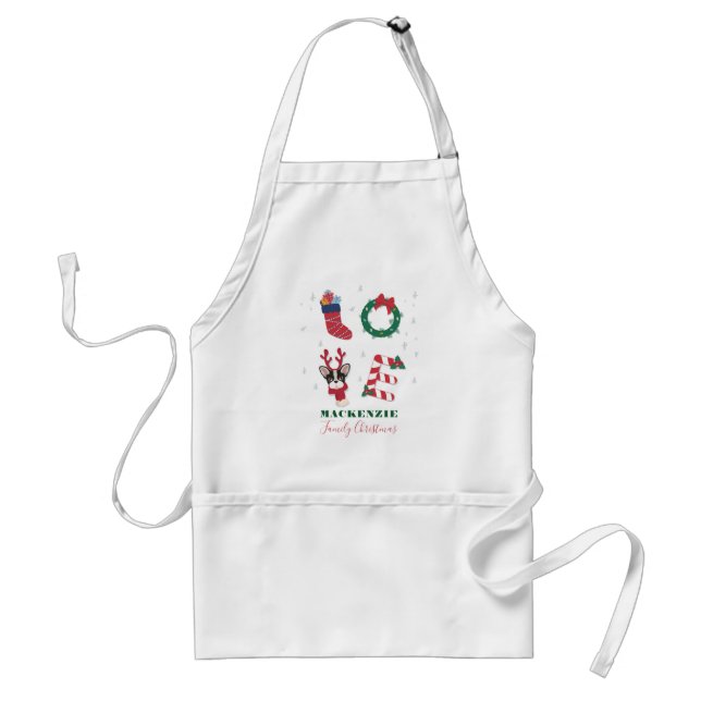 Love Christmas Matching Family Love Personalized Standard Apron (Front)