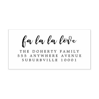 Love Christmas Return Address Wooden Stamp