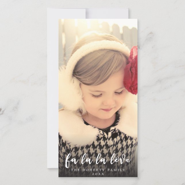 Love Christmas Script Photo Overlay Card (Front)