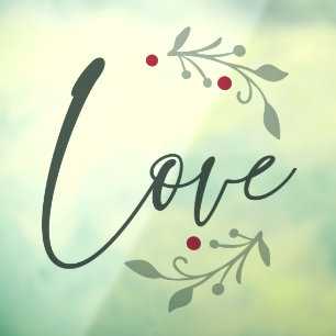 Love Christmas Window or Wall Cling