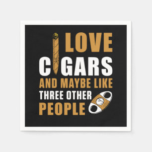 Love Cigars Humidor Cutter Tobacco Cigar Smoker Gi Napkin