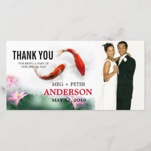Love Circles   Lotus Koi Wedding Photo Thank You
