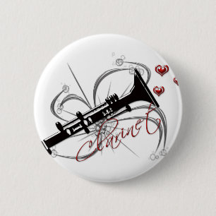 Love Clarinet 2 Inch Round Button