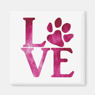 Love Classic Bright Pink Magnet