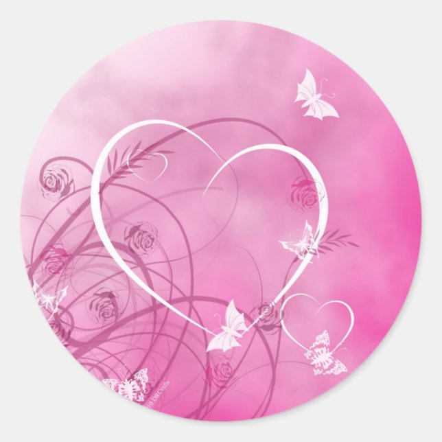 Love Classic Round Sticker (Front)