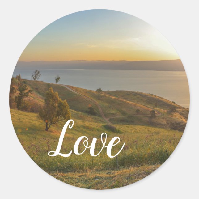 Love Classic Round Sticker (Front)