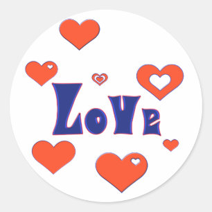 Love Classic Round Sticker
