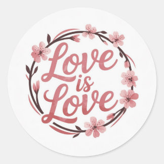 Love classic round sticker