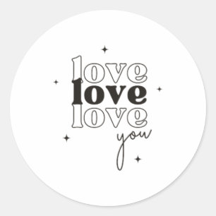 Love Classic Round Sticker