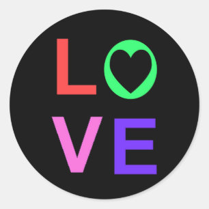 Love Classic Round Sticker